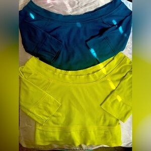 Victoria’s Secret, 3/4 sleeve Neon Crop Tops, set of 2 Size Small